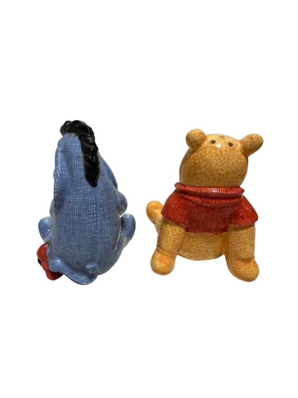 Winnie The Pooh & Eeyore Ceramic Salt & Pepper Shakers Vintage Disney 3.5" - Picture 4 of 9
